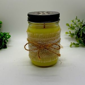 12 oz home made lemon scented candle.